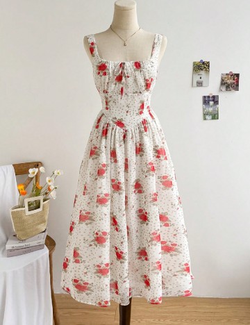 
						Rochie medie SHEIN, alb