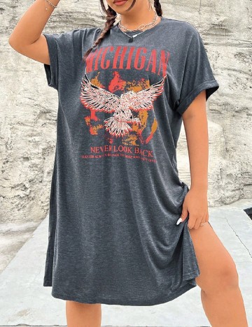 
						Rochie scurta SHEIN CURVE, gri