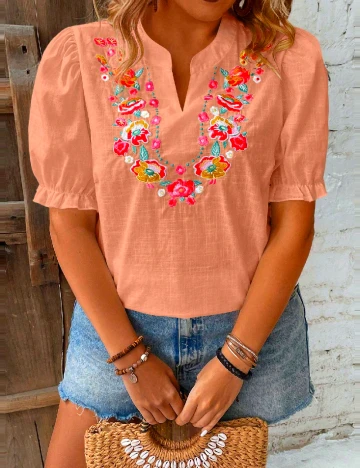 Bluza SHEIN CURVE, portocaliu