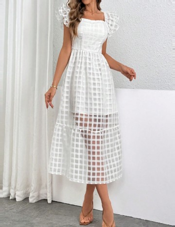 
						Rochie medie SHEIN, alb