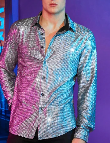 Camasa SHEIN, argintiu