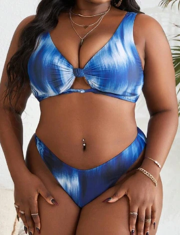Costum de baie SHEIN CURVE, albastru