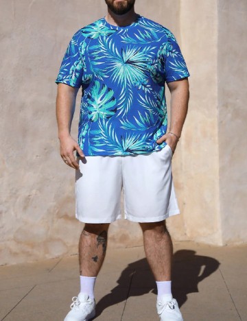 
						Tricou SHEIN Plus Size Men, albastru