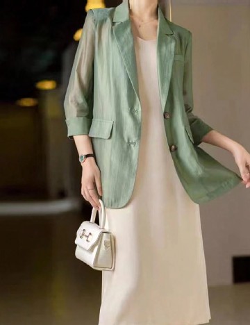 
						Sacou SHEIN CURVE, verde