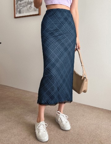 
						Fusta Dazy, negru/albastru