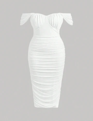 Rochie medie SHEIN CURVE, alb