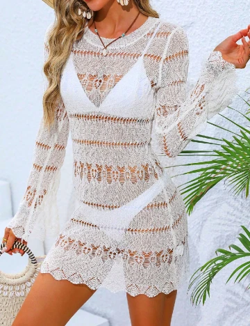 Rochie de plaja SHEIN, alb