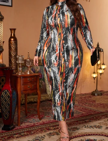 Rochie lunga SHEIN CURVE, mix culori