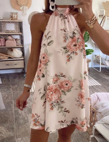 Rochie scurta SHEIN, floral print