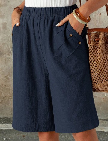 
						Pantaloni scurti Emery Rose, bleumarin