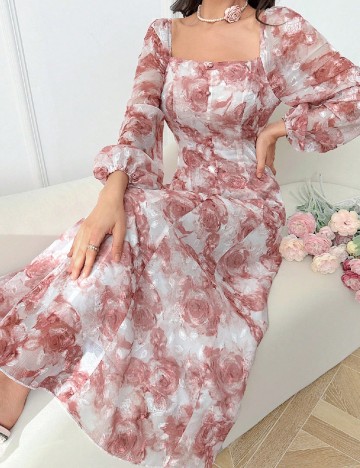 
						Rochie lunga SHEIN, roz