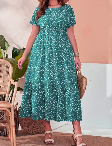 Rochie lunga SHEIN CURVE, turcoaz