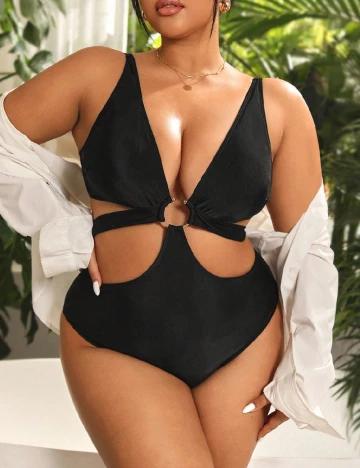 Costum de baie SHEIN CURVE, negru