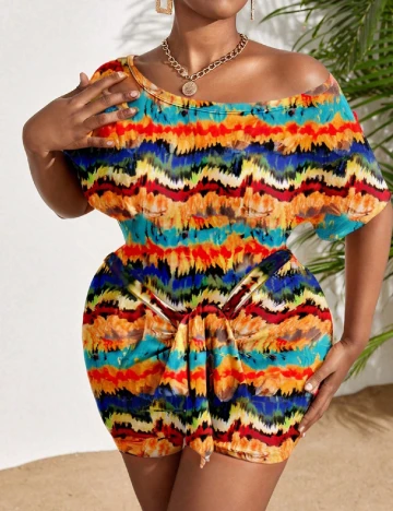 Salopeta SHEIN CURVE, mix culori