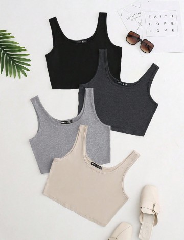 
						Set topuri 4 bucati SHEIN, mix culori