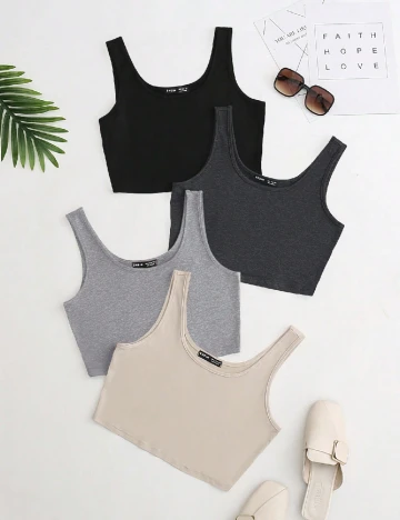 Set topuri 4 bucati SHEIN, mix culori