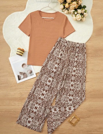 
						Compleu Shein Kids, maro deschis