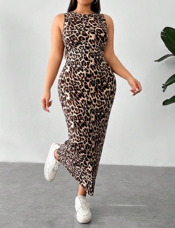 
						Rochie lunga SHEIN CURVE, animal print
