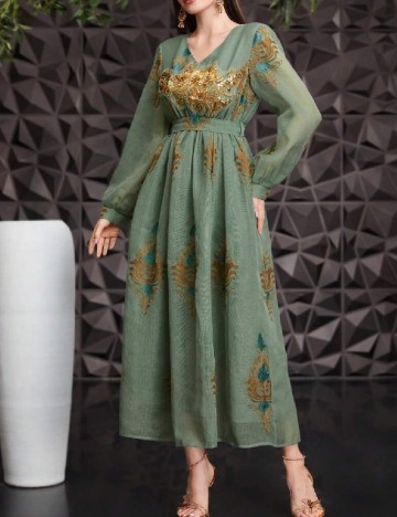 
						Rochie medie SHEIN, verde