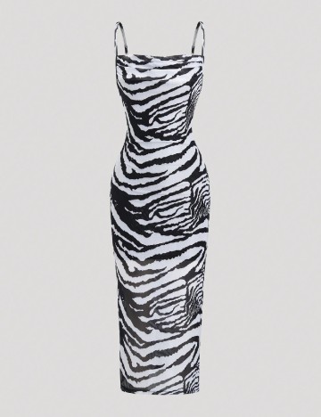 
						Rochie medie SHEIN, alb/negru