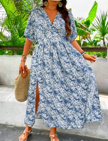 Rochie lunga SHEIN CURVE, albastru