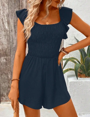 Salopeta scurta SHEIN, bleumarin