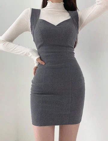 Rochie scurta Dazy, gri