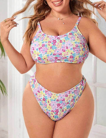 Costum de baie SHEIN CURVE, floral