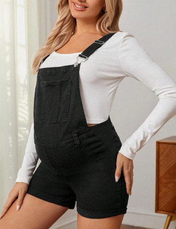 
						Salopeta scurta SHEIN Maternity, negru