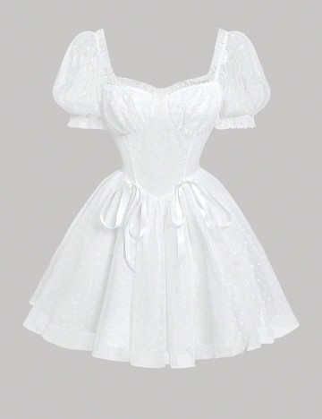 
						Rochie scurta SHEIN, alb