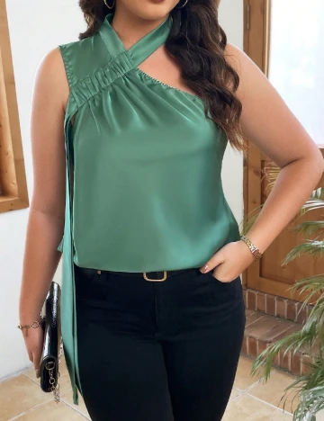 Bluza SHEIN CURVE, verde