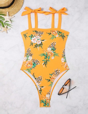 
						Costum de baie SHEIN, galben