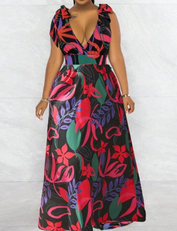 
						Rochie lunga SHEIN CURVE, mix culori