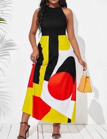 
						Rochie lunga SHEIN, mix culori