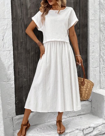 
						Compleu SHEIN CURVE, alb