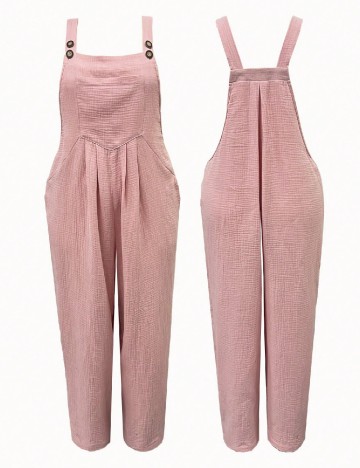 
						Salopeta SHEIN CURVE, roz pudra