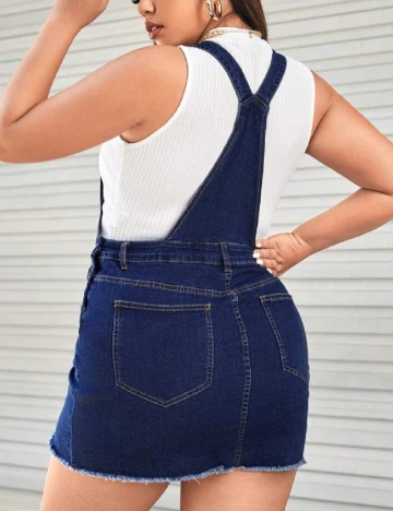 Rochie scurta SHEIN CURVE, bleumarin