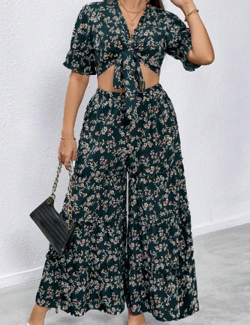 Compleu SHEIN CURVE, verde inchis