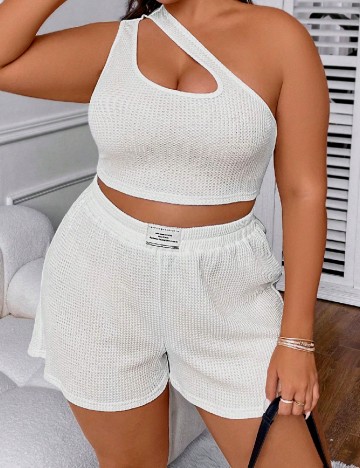 
						Compleu SHEIN CURVE, ecru