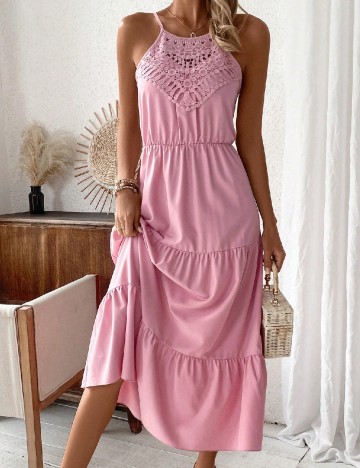 
						Rochie lunga SHEIN, roz