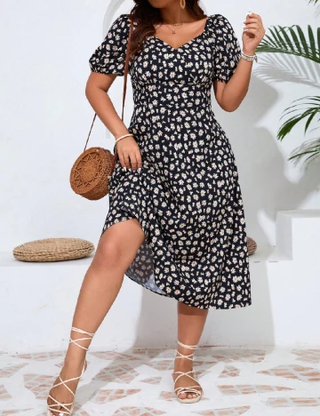 Rochie medie SHEIN CURVE, negru