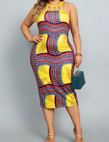 Rochie medie SHEIN CURVE, mix culori