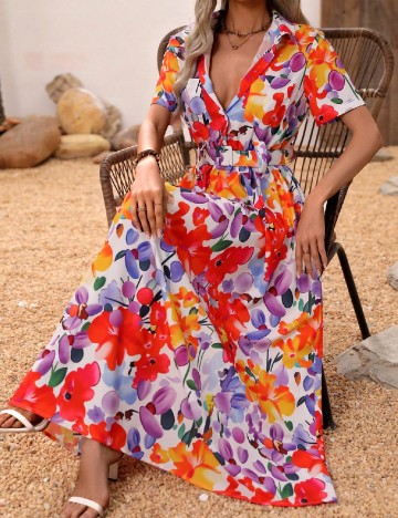 
						Rochie lunga SHEIN, mix culori