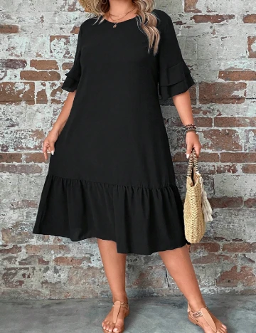 Rochie medie SHEIN CURVE, negru