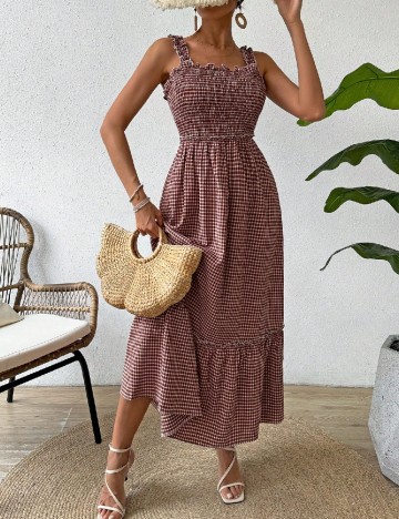 
						Rochie medie SHEIN, alb/maro