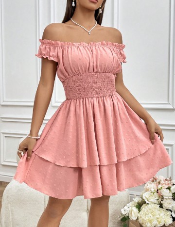 
						Rochie scurta SHEIN, roz pudra