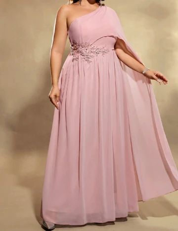 Rochie lunga UNITHORSE, roz pudra