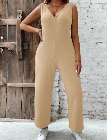 Salopeta SHEIN CURVE, crem