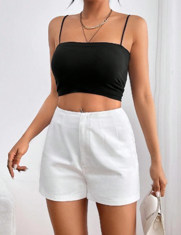 
						Pantaloni scurti SHEIN, alb