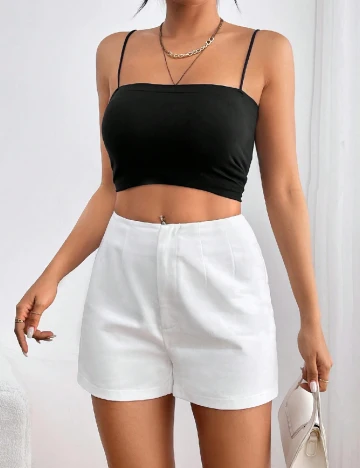 Pantaloni scurti SHEIN, alb